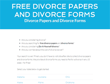 Tablet Screenshot of divorcepapersforms.com